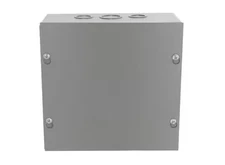 Wiegmann Carbon Steel Wall Mount Box, 8"x8"x4", Gray, 1-Pack