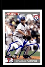 Signed Baseball Card Auto Erasmo Ramirez 2004 Topps Total #151 Texas Rangers