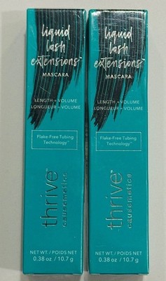 2X Thrive Causemetics Liquid Lash Extension Mascara Brynn Rich Black NEW