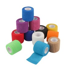 12 Pack Adherent Cohesive Wrap Bandages 2 Inches X 5 Yards, First Aid Tape, E...