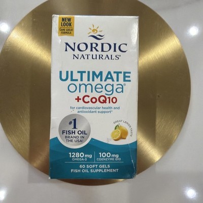 Nordic Naturals Ultimate Omega- + CoQ10, Lemon - 60 Soft Gels,EXP 10/26