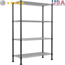 4-Wire Shelving Metal Storage Rack Adjustable Shelves Standing Storage Rack Unit
