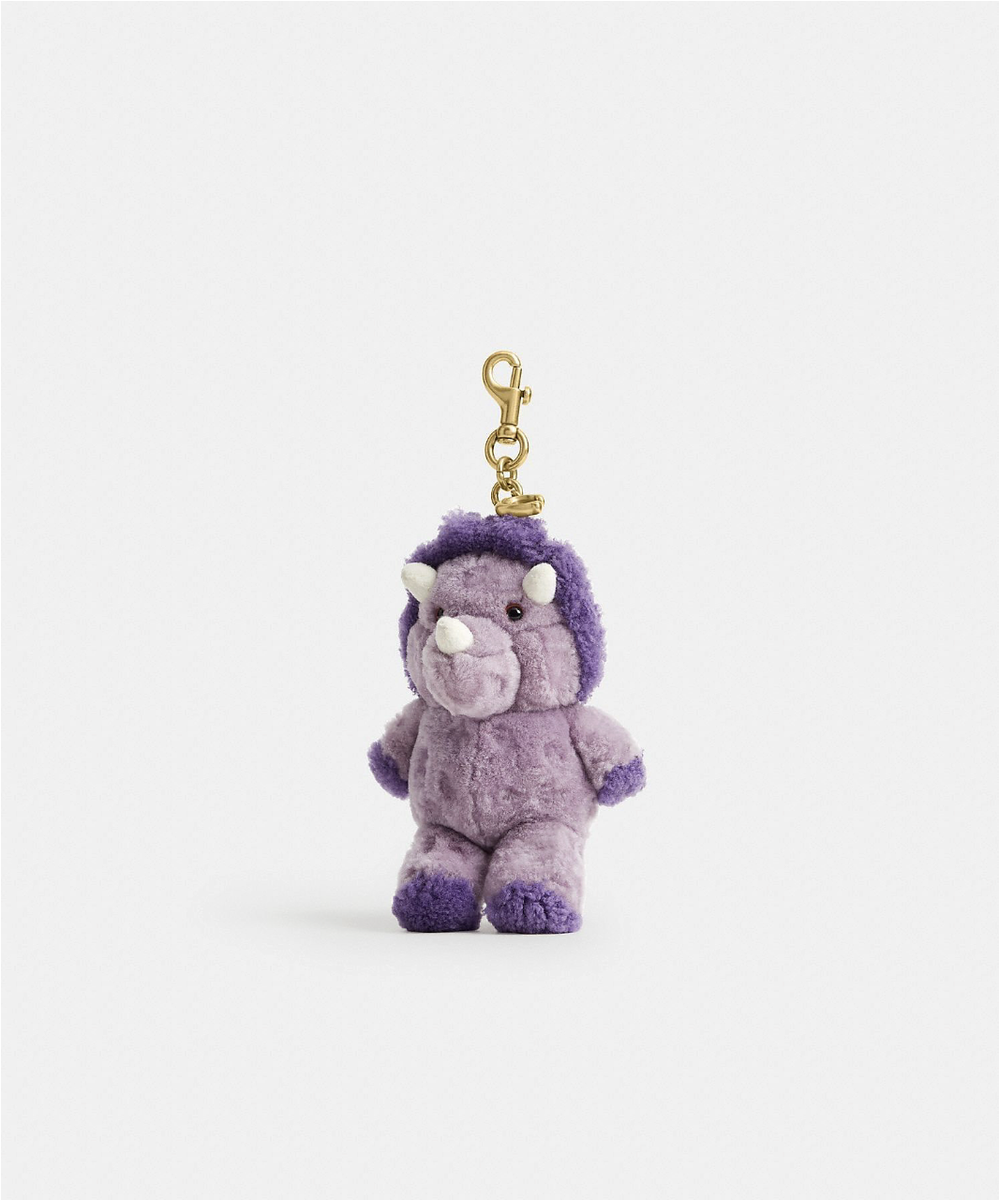COACH Trixie Dinosaur Bag Charm in Shearling CEG49 B4NV6 Japan