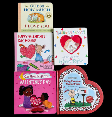 Lot of 5 Valentines Day Themed Board Books Baby Toddler Love Mouse Charlie Brown