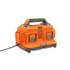 Ridgid 18V Volt 6 Port Sequential Battery Charger Station Orange AC86096