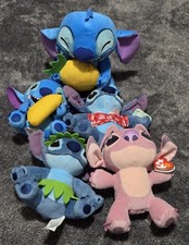Disney Lilo  Stitch Plush Lot Of 5 Hawaiian Stitch TY Beanie Baby Angel