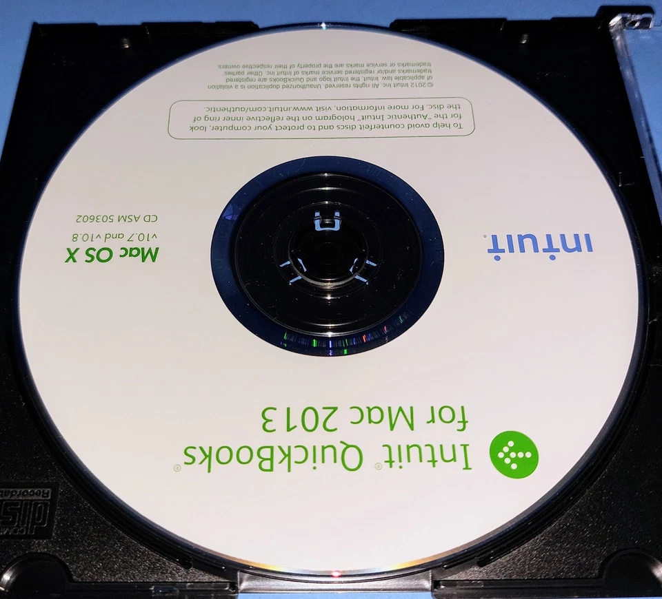 Intuit Quickbooks Mac 2013 Acounting Software CD Disk Only + Product KEY Code - Image 3 of 4