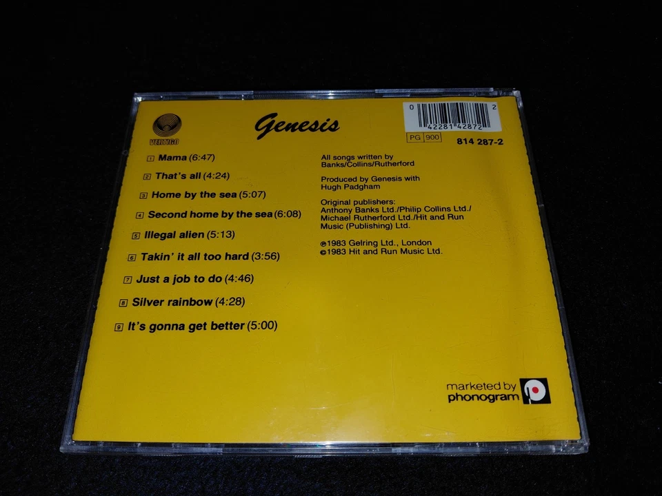GENESIS  " Genesis  " CD (1983) - Bild 3 von 3