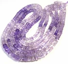 Pink Amethyst Rondelle Faceted Beads 17"Strand Natural Gemstone Amethyst 5mm DIY