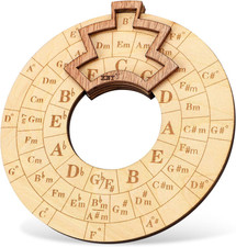 Wooden Melody Tool, Circle of Fifths Chord Wheel Wooden Chord Wheel Music Transp