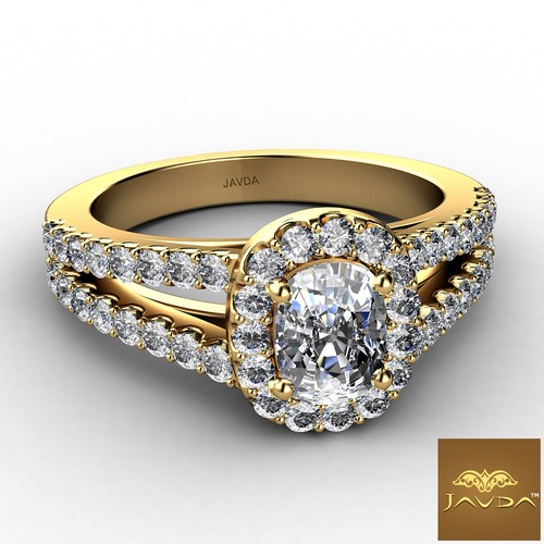1 1/4ctw. Halo Round U Pave Set Diamond Engagement Women's Wedding Ring Jewelry - Picture 23 of 99