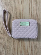 New Women  s Steve Madden zippered wallet wristlet zippered pocket lt dusty pink