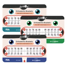 Dental Orthodontic MIM Monoblock Brackets Braces Roth/MBT 022/018 Hook 345