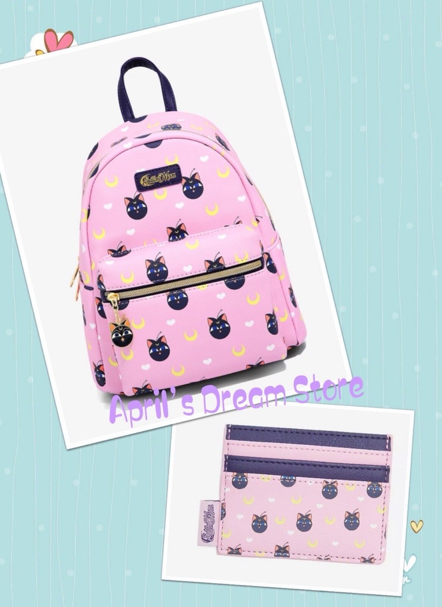 Loungefly Sailor Moon Luna Pink Mini Backpack & Cardholder  display picture 3