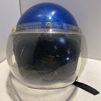 blue flake motorcycle helmet D.O.T. Daytona Cruiser- Metal Some raw carbon goodness for