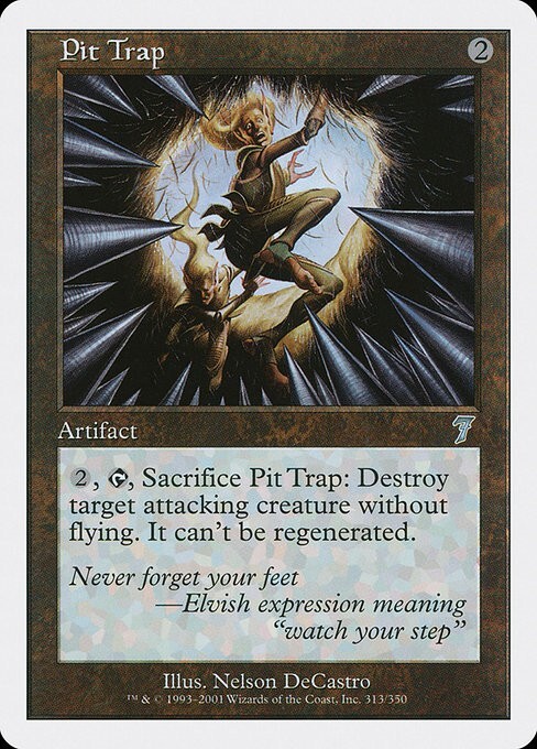 MTG 7th Edition --- PIT TRAP --- Uncommon! NM! Magic the Gathering!