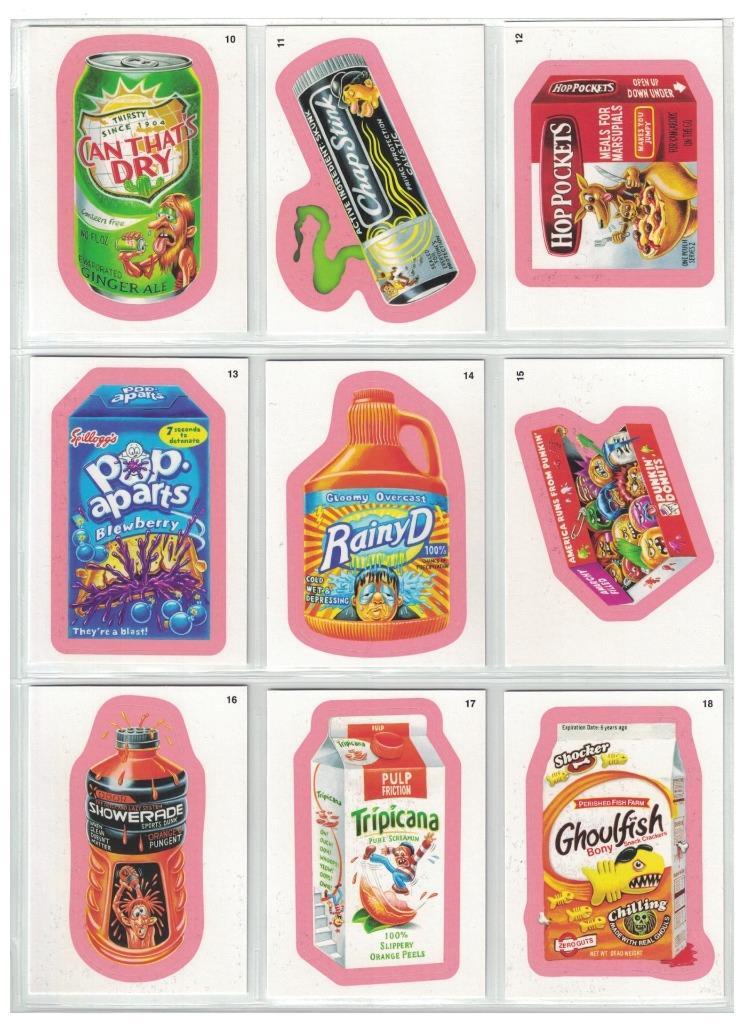 ウサッキー　ミニレター　平成レトロ 2011 WACKY PACKAGES ANS 8 COMPLETE SET OF 55 RED BORDER PARALLEL