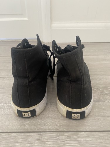 DC Black Hi Top Trainers (Skateboard Shoes) UK Size 9.5 - Picture 5 of 11