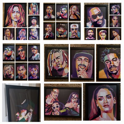 Hip Hop Artists Custom Portrait Prints
