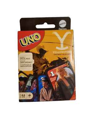 Yellowstone Uno Card Game with Special Rule Edition Paramount TV Mattel 2023