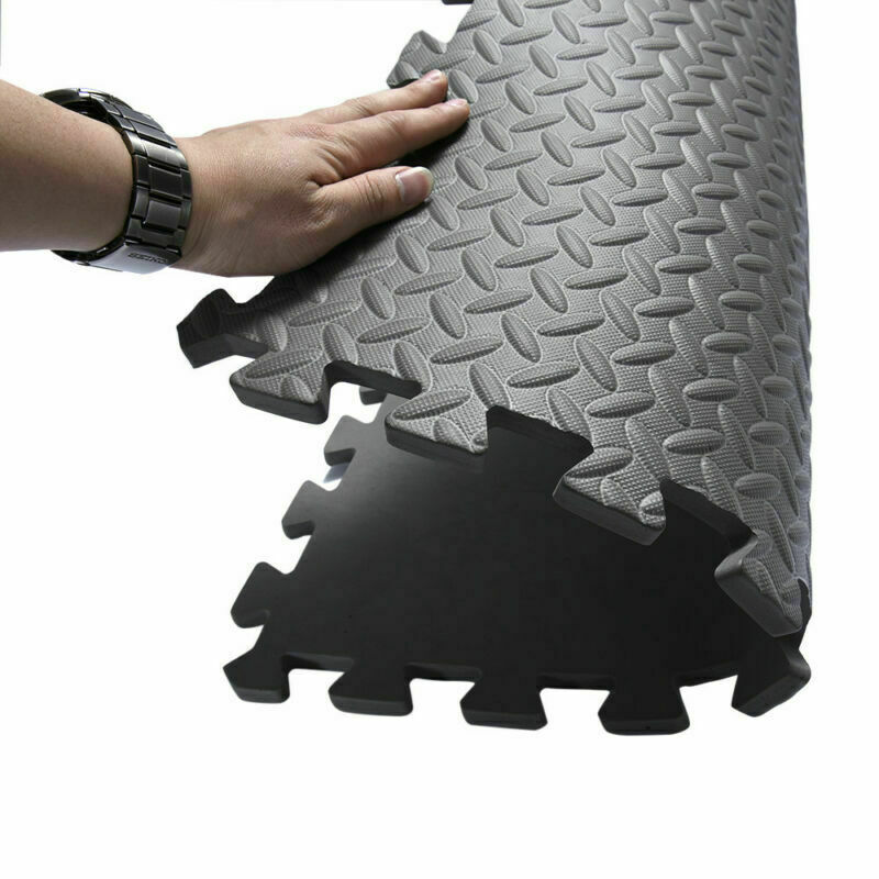 L EVA Foam Floor Interlocking Gym Garage Play Home Workout Soft Tiles