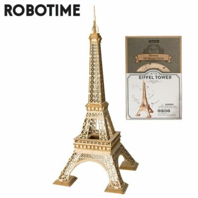 Robotime Eiffel Tower 3D Wooden Puzzle Toy DIY Assembly Model Building Blocks
