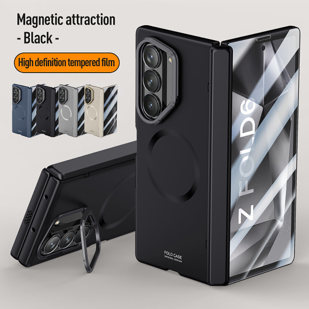 For Samsung Galaxy Z Fold 6 Magnetic Hinge Protection Lens Stand Screen Film NEW-image
