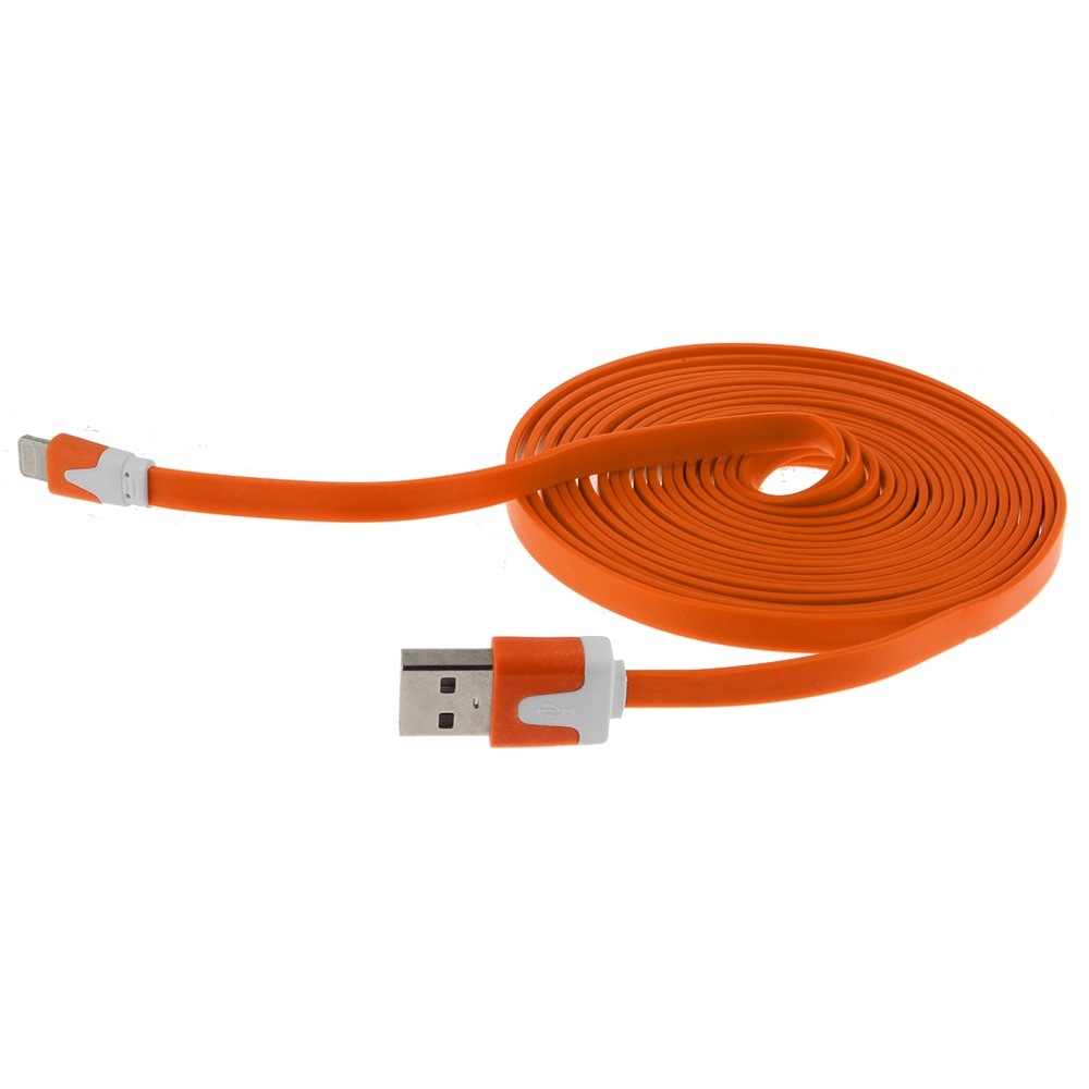 Long 3M Strong Flat USB Cable for iPhone 14 13 12 11 XR Data Charger Lead Cord