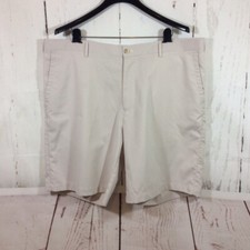 Peter Millar Golf Shorts Mens 42 Crown Sport Salem Performance Beige Pinstripe