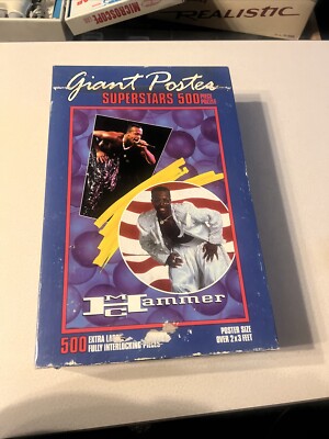 Vintage MC HAMMER Superstars Puzzle 90's Rap 2x3 ft 500 Pc Giant Poster Brand