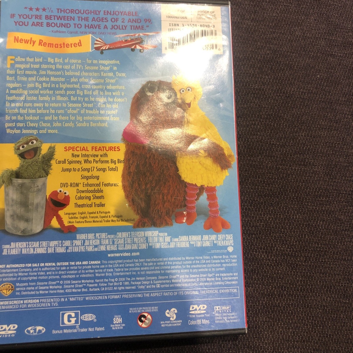 Sesame Street - Follow That Bird (DVD, 2009, 25th