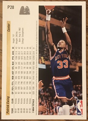 Patrick Ewing 1992-93 Upper Deck McDonalds Card #P28 NY Knicks NBA