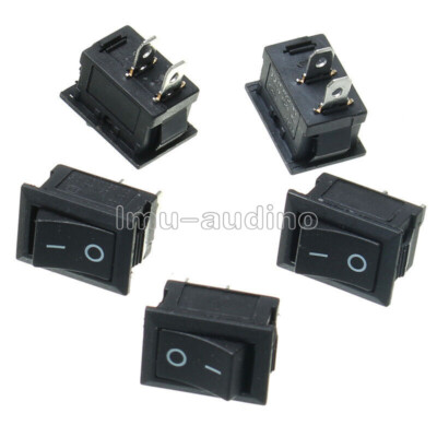 10PCS Car Truck Boat Round Rocker 2 Pin KCD1-101 ON OFF Toggle Switch 125V 6A