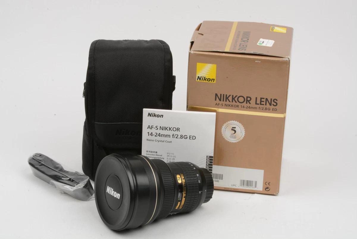 EXC++ NIKON NIKKOR AF-S 14-24mm f2.8 G SWM ED IF LENS CASE+CAPS+MANUAL BOXED USA