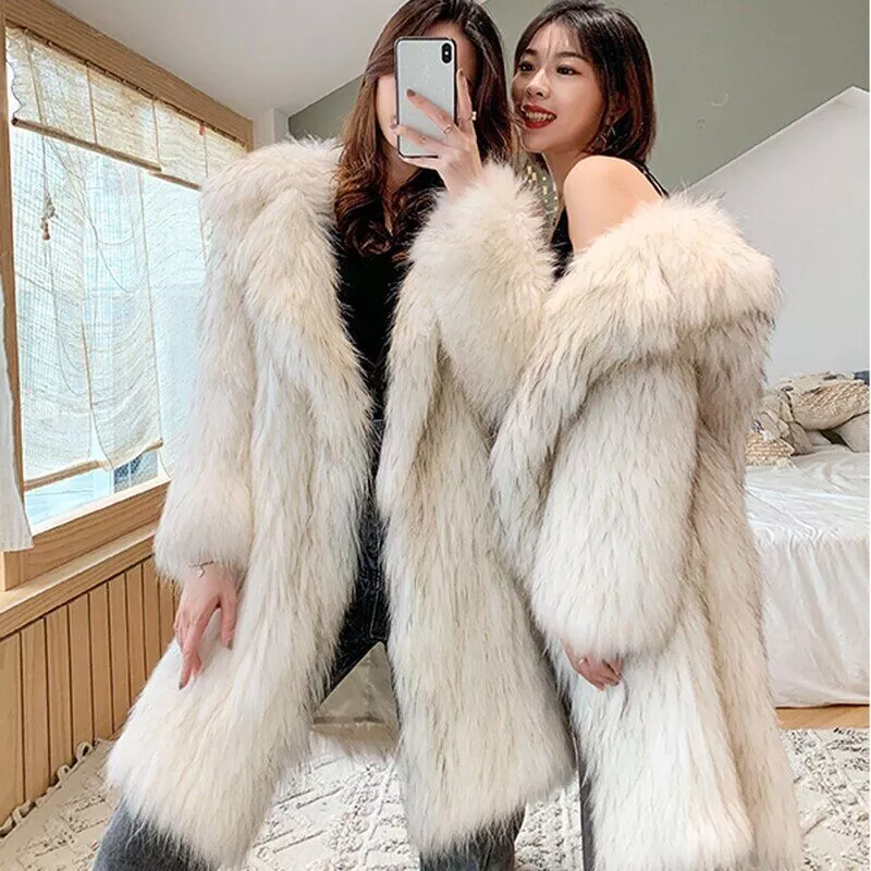 Winter Fur Imitation Fur Coat Women s Long New Warm Coat Large