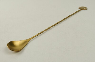 Makers Mark Whisky Barlöffel Edelstahl Rührlöffel gedreht golden Stirrer 9589