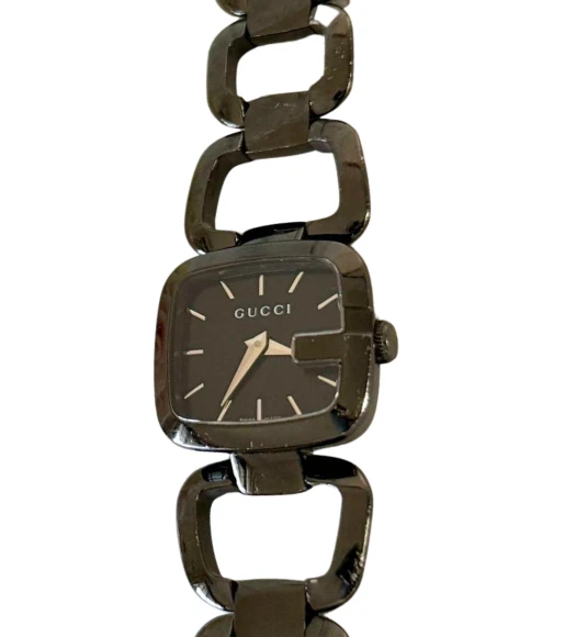 Montre Femme Gucci 125.5 Noir Quartz Série Acier Inoxydable Du Japon Occasion
