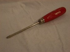 alter seltener Schraubendreher &ndash; HEYCO - RARE WOODEN-HANDLE SCREWDRIVER, RED