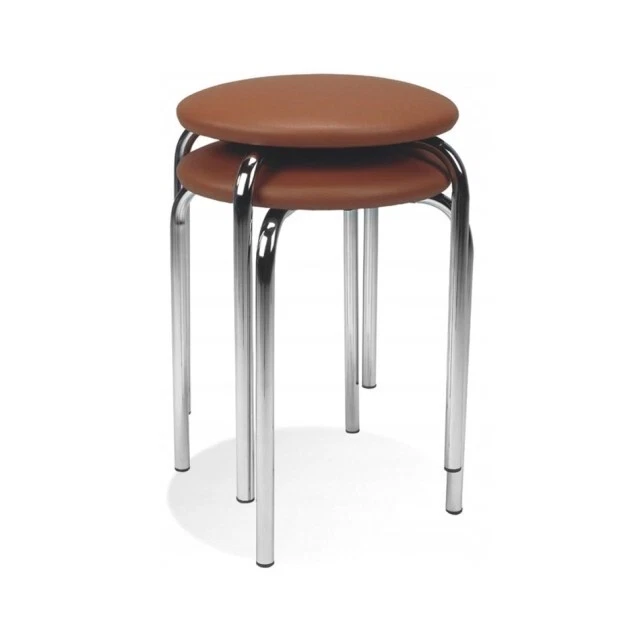 2er Set Esszimmerhocker Küchenhocker Mercury Chromfüße Kunstleder Hocker - Bild 2 von 4