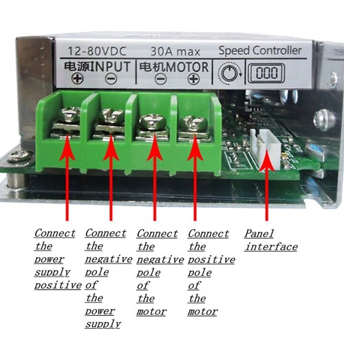 Digital Display DC 12-80V 30A PWM Motor Speed Controller Switch Motor Controller - Picture 6 of 9