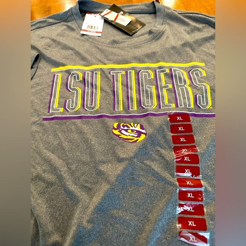 LSU Tigers College Logo Tshirt Official Licensed Product Purple Gold Size XL NWT