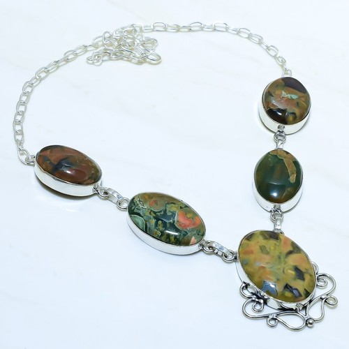 Collier Argent Sterling Et Grenat - Fait Main, Pierre Naturelle, Modèle #1395, Neuf Avec étiquette