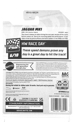 2024 Hot Wheels Jaguar MK1 127/250 HW Race Day 6/10 Gray 1:64 - Picture 6 of 6