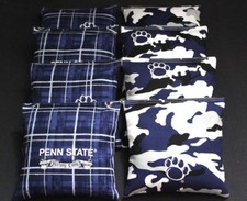 PENN STATE LIONS 8 CORNHOLE BEAN BAGS Blue  White Tailgate Game ACA Regulation