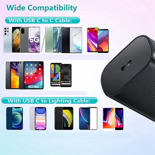 25w Type USB-C Super Fast Wall Charger For Samsung A15 A16 A25 A35 A55 A26 A36 - Picture 6 of 25