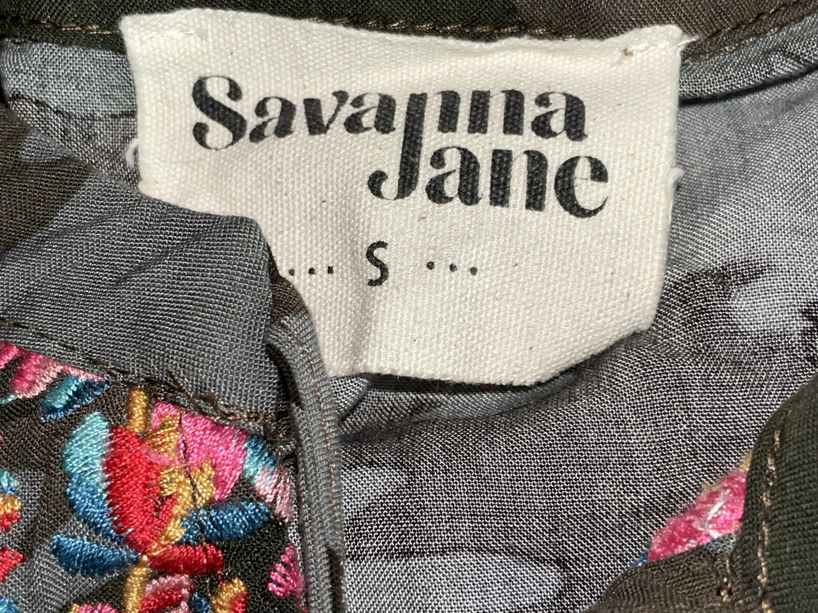 SAVANNA JANE Embroidered Camo Cutie Top Shirt Tunic t… Gem