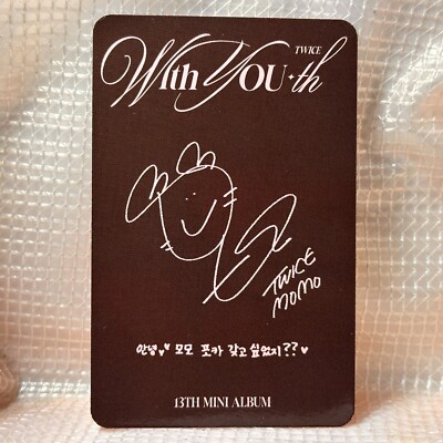 Momo Official Photocard Twice 13th Mini Album With You-th Digipack