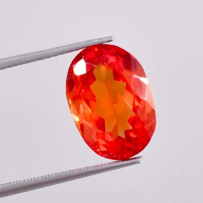 8.05 Ct 100% Natural Fanta Orange Ceylon Sapphire Oval Cut Loose Gem Certified