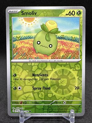 SMOLIV 021/198 Reverse Holo Pokemon Card Scarlet and Violet & NM