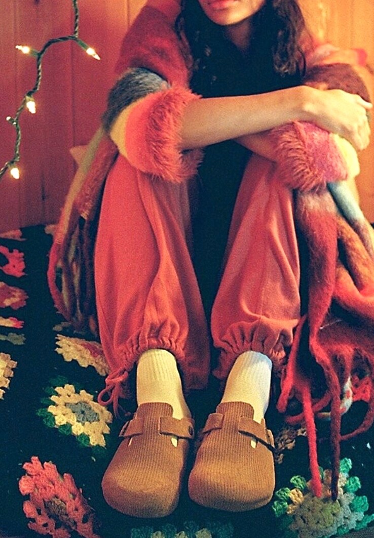 Birkenstock Boston Embossed Corduroy Clog Cork Brown Suede 36/5 M